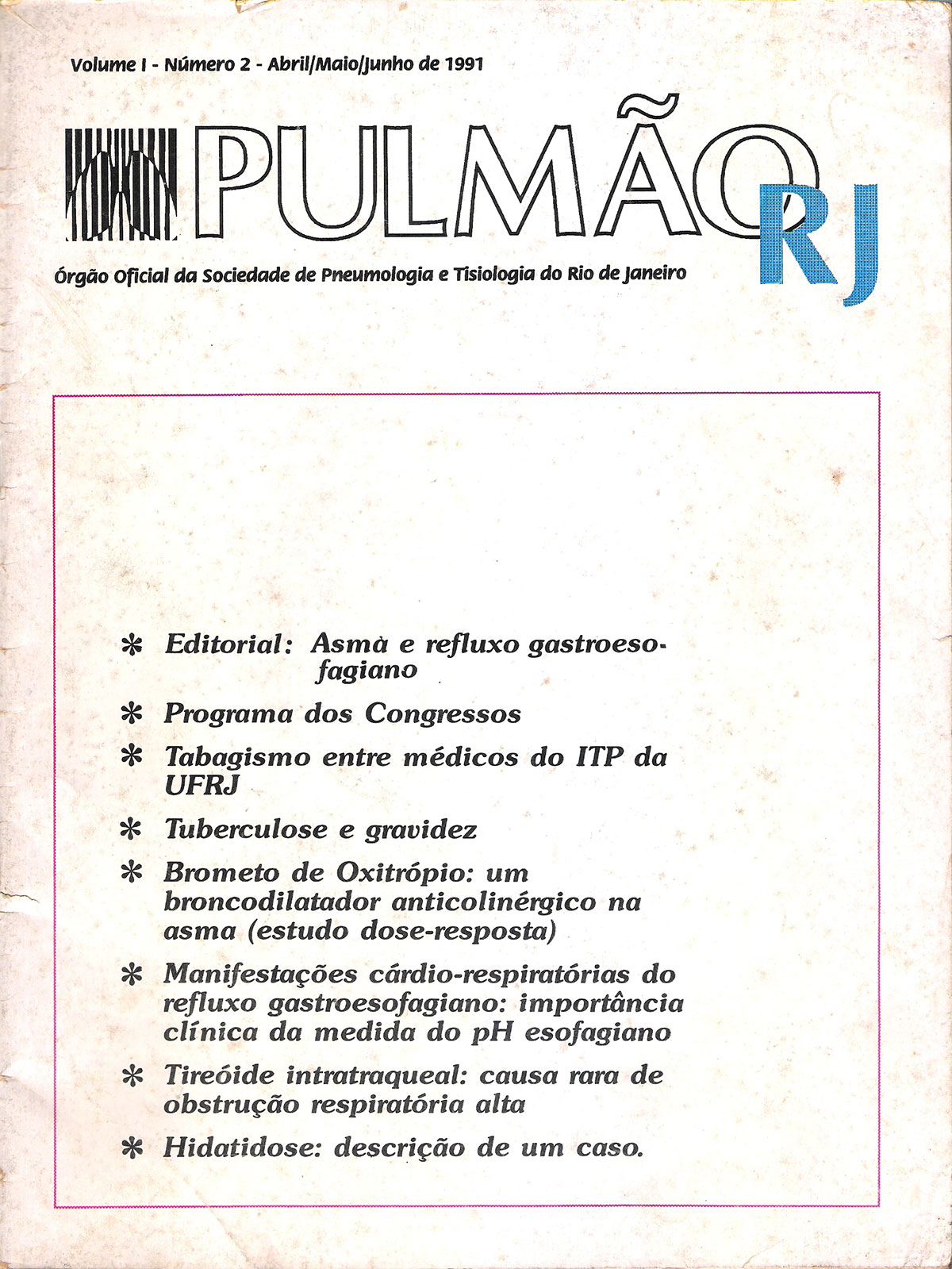 Revista Pulmão RJ 1991 - Número 2