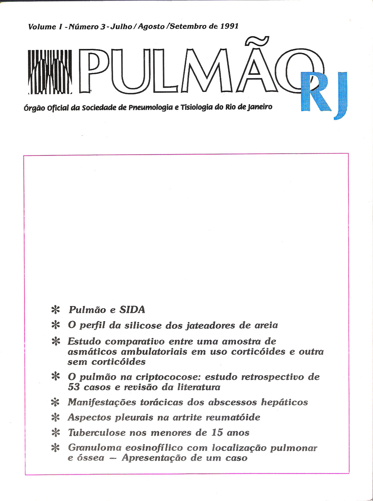 Revista Pulmão RJ 1991 - Número 3