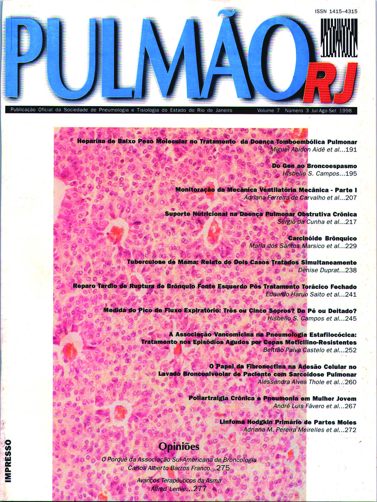 Revista Pulmão RJ 1998 - Número 3