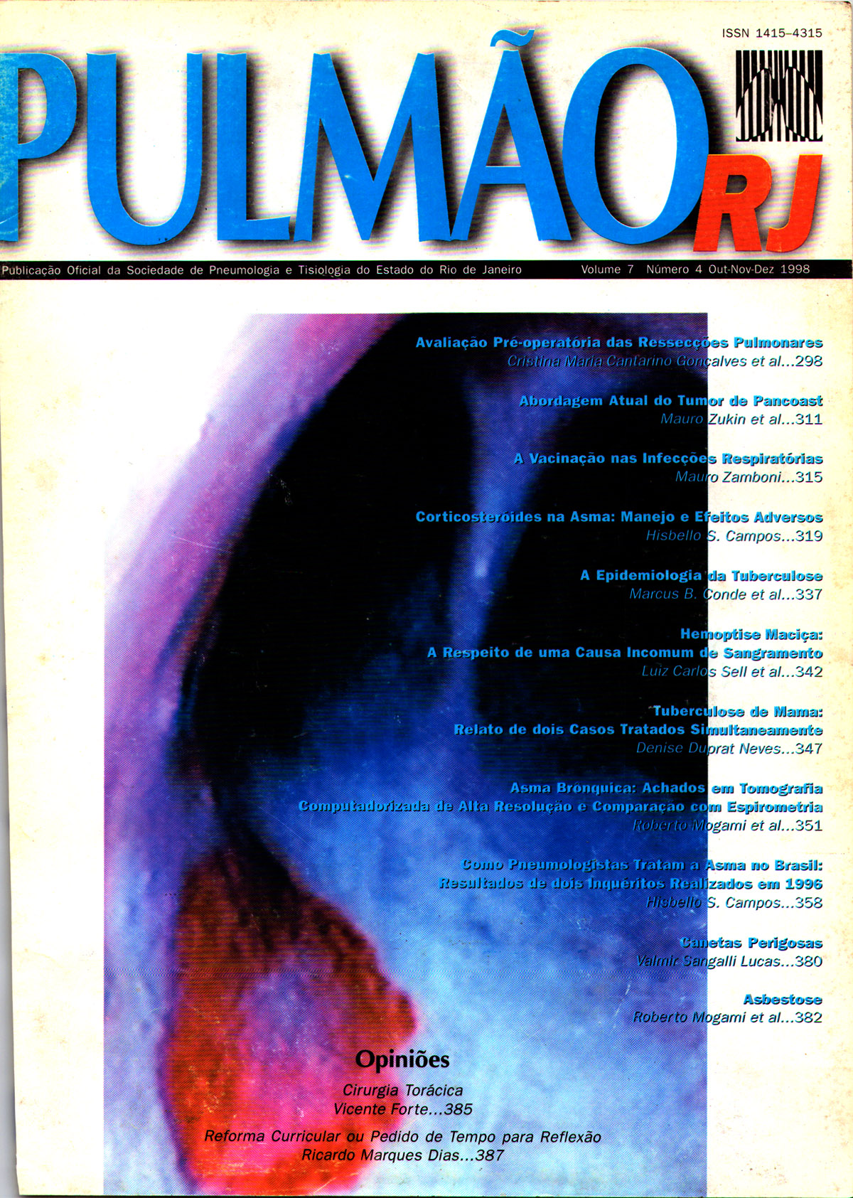 Revista Pulmão RJ 1991 - Número 1