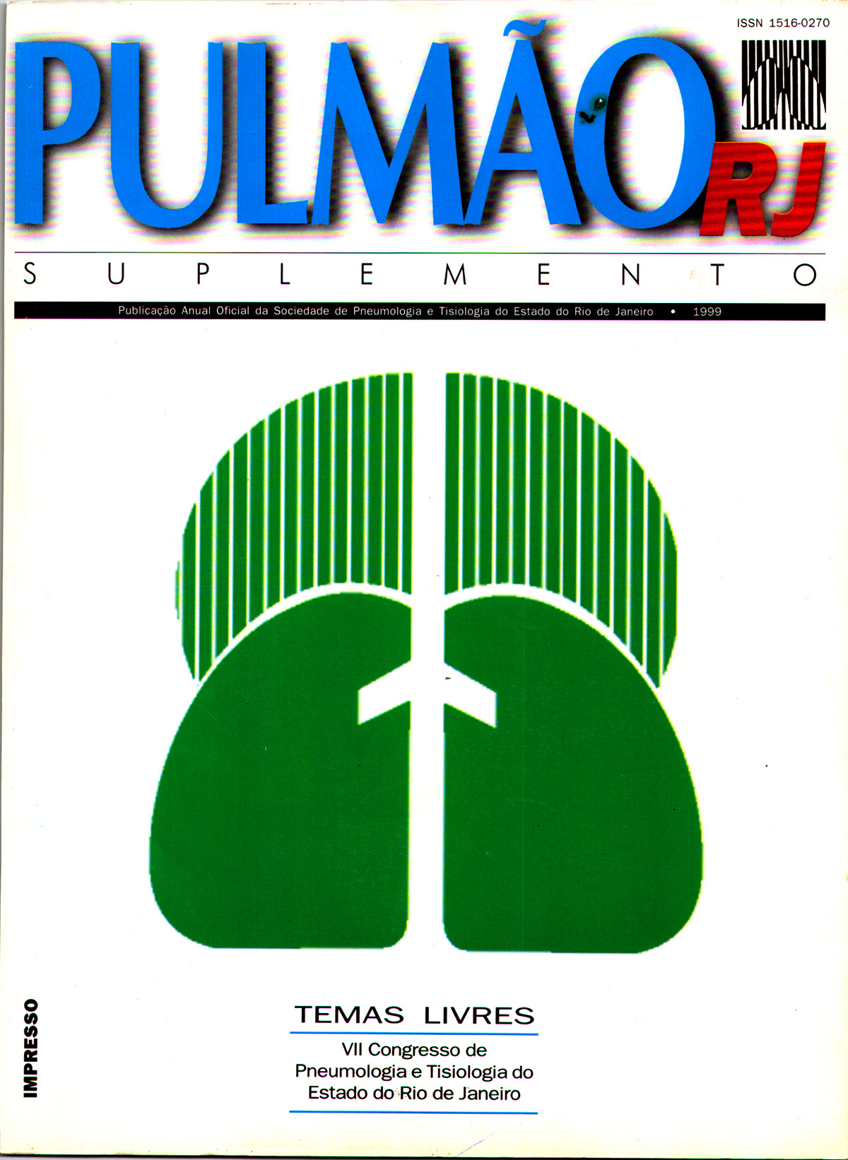 Revista Pulmão RJ 1999 - VII Congresso