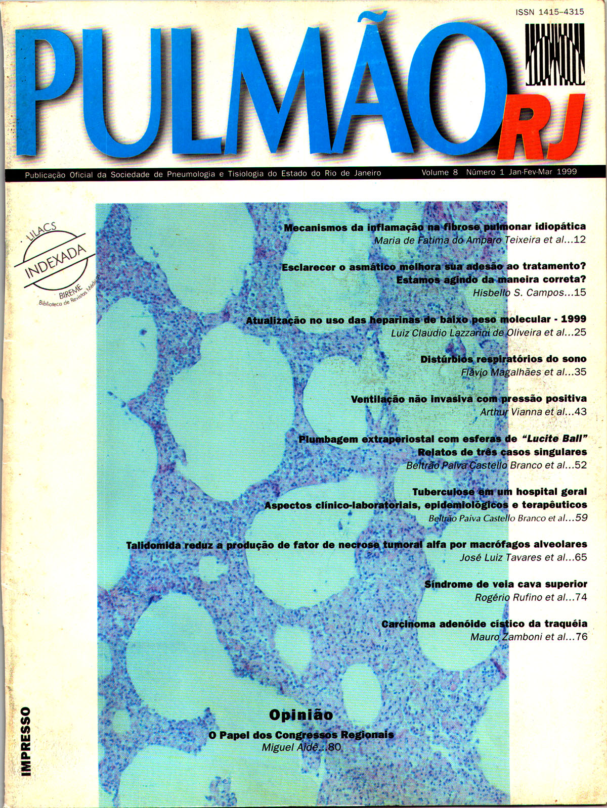 Revista Pulmão RJ 1999 - Número 1