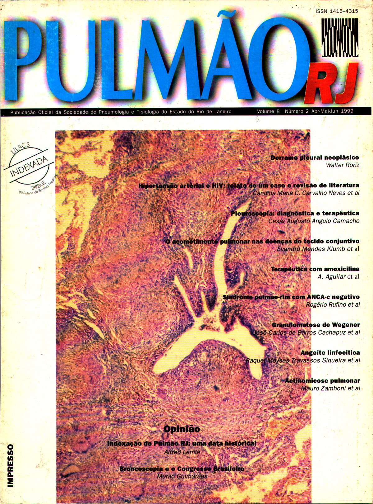 Revista Pulmão RJ 1999 - Número 1