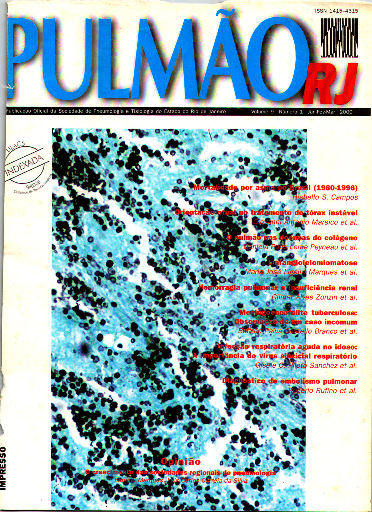 Revista Pulmão RJ 1991 - Número 1