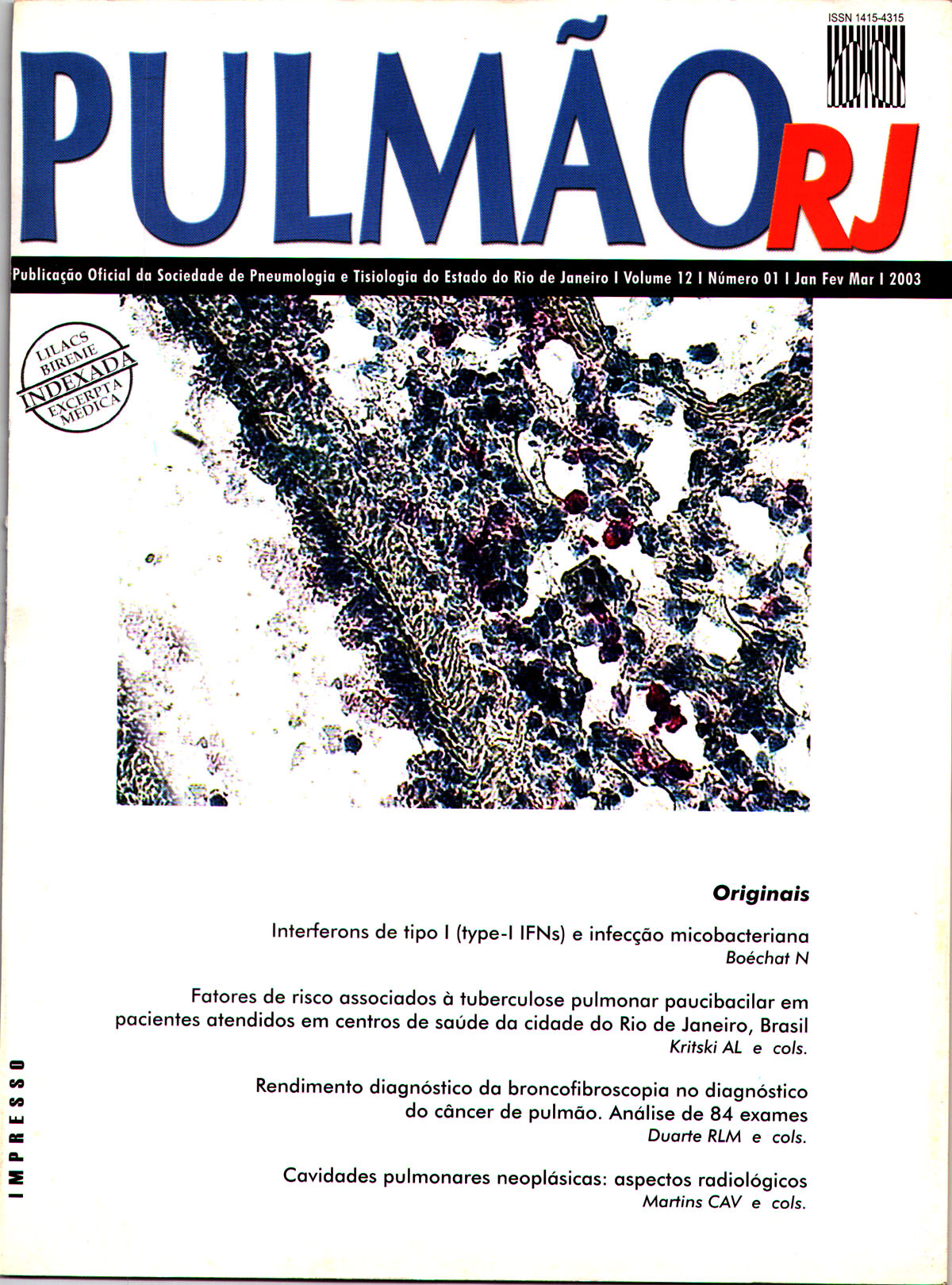 Revista Pulmão RJ 1991 - Número 1