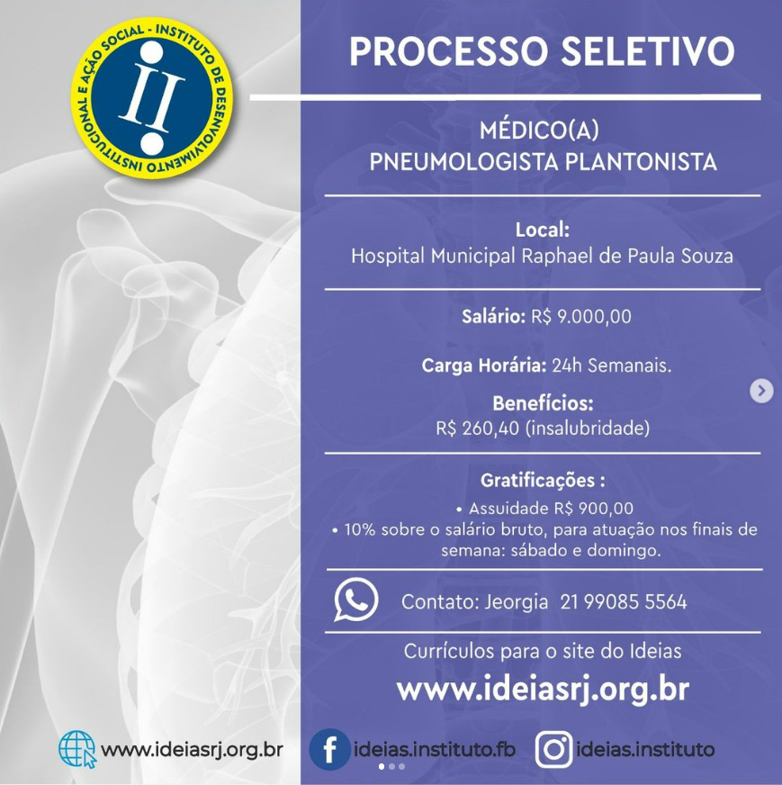 Processo Seletivo – Médico(a) Pneumologista Plantonista